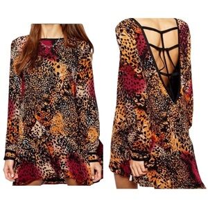 One Teaspoon Manic Print Cheetah Mini Dress